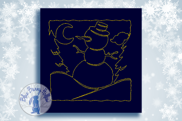 Christmas Quilt Block-Snowman