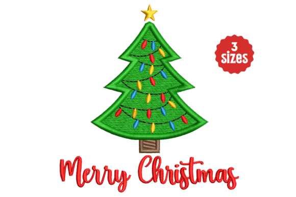 Merry Christmas Tree with Lights