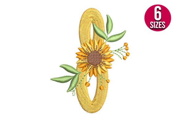 Sunflower Alphabet Number Eight