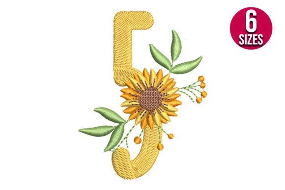 Sunflower Alphabet Number Five