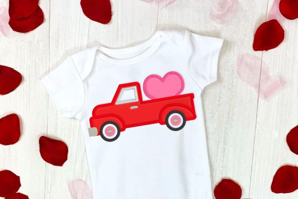 Vintage Truck with Heart Applique